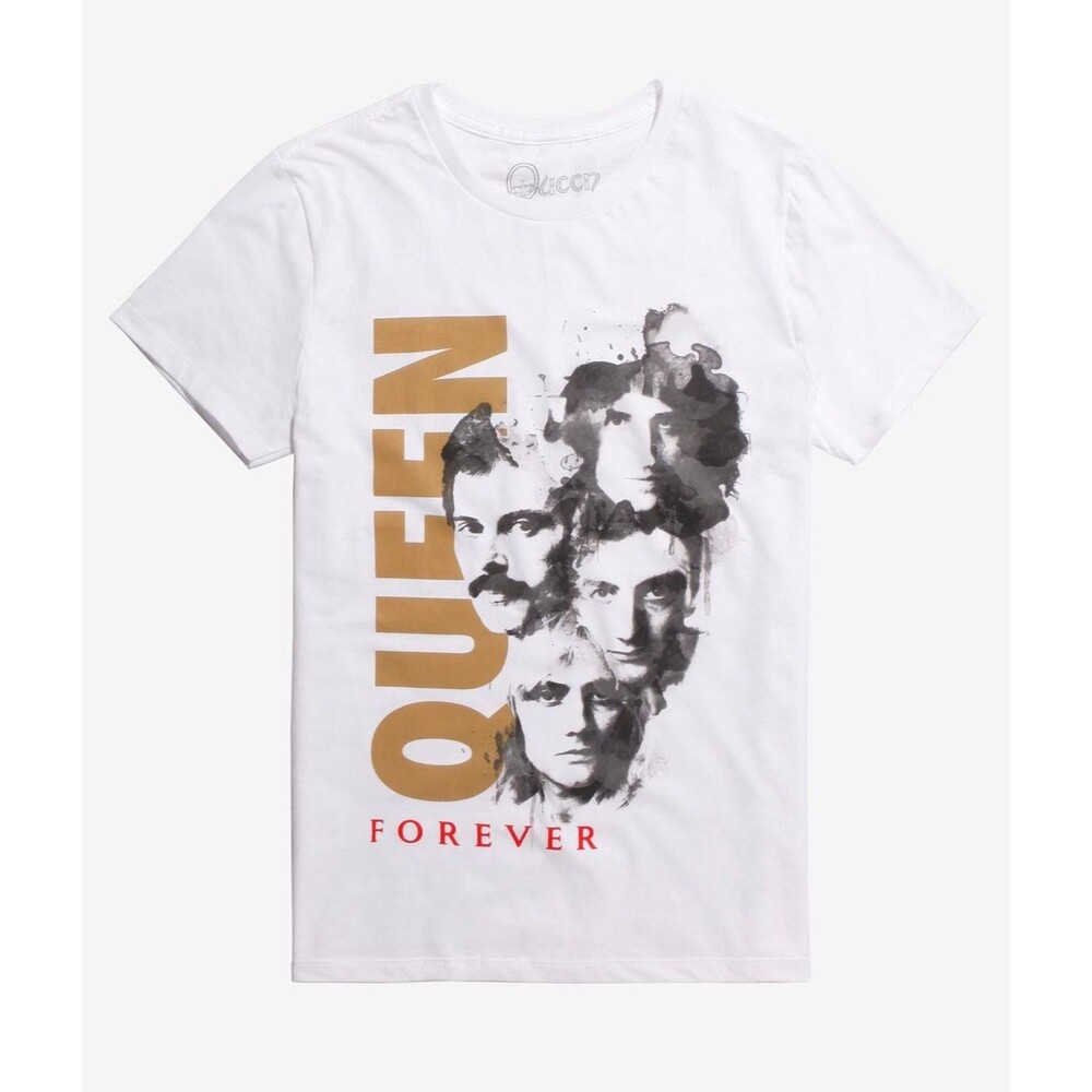 Hot Topic QUEEN FOREVER White T-Shirt Size Medium *NEW WITH TAGS